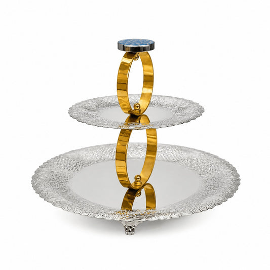 Two-Tier Arabic Dessert Stand